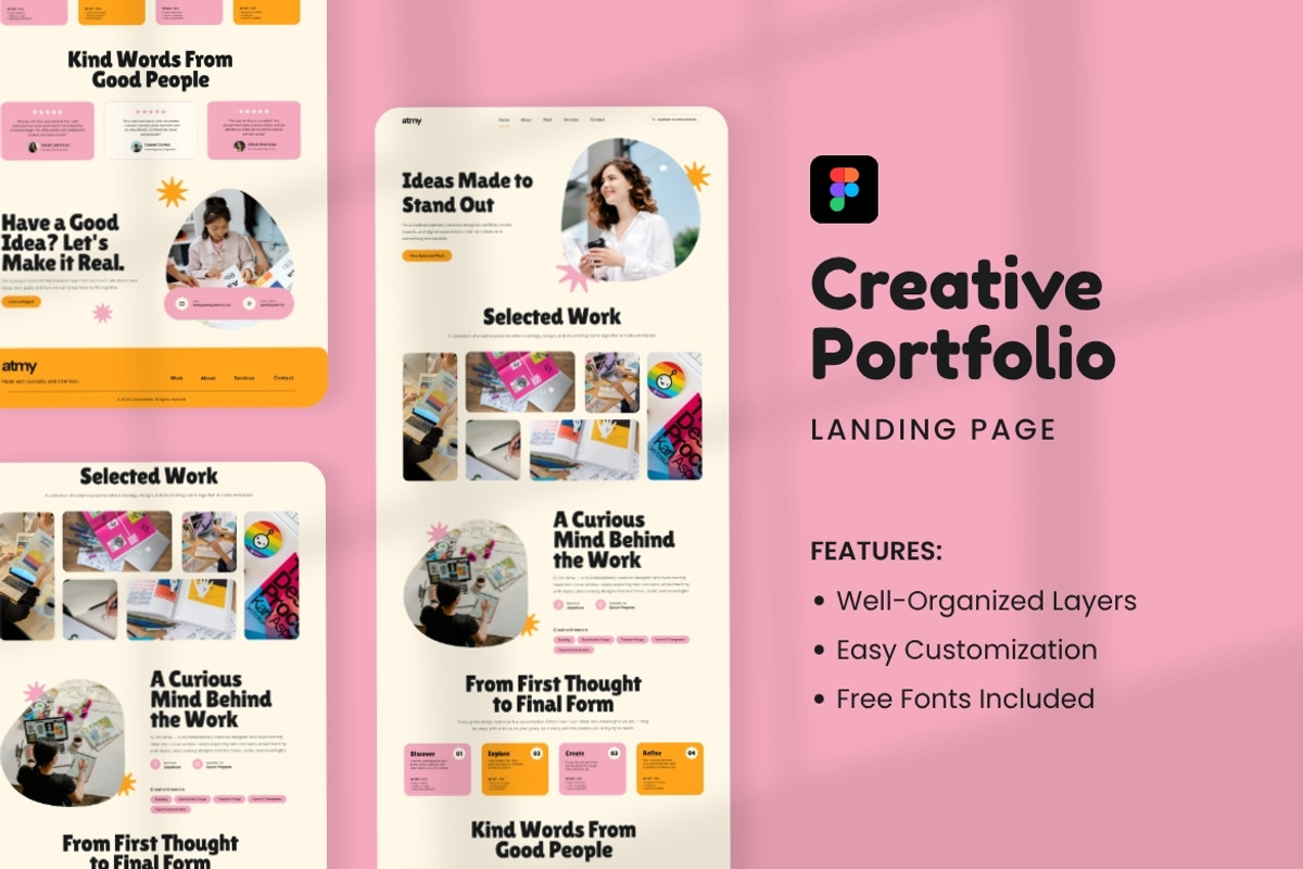 Creative Portfolio Landing Page, a Landing Page Template by Antstheme (Photo 1 of 2)