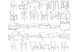 Chairs & Sofas Furniture Set 1