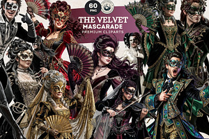 Velvet Mascarade Characters Bundle, a Person Illustration by ThatsDesignArt