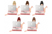 Planner girl clipart, girlboss, an Illustration by Collart Studio (Thumbnail 2 of 6)