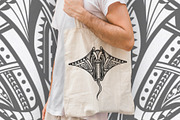 Tribal Pattern Manta Ray Sea Animal, an Animal Illustration by Membara Graphic (Thumbnail 3 of 5)