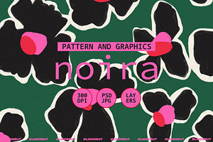 Bold Naive Modern Floral Pattern, a Pattern Graphic by likorbut