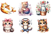 Cute Cat Sublimation Clipart, an Illustration by DreamArtGraphic (Thumbnail 3 of 5)