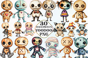 Halloween Voodoo Doll Clipart, an Illustration by CraftArtStudio (Thumbnail 1 of 6)