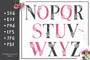 A-Z Floral Letters -Cut File Clipart, an Object Graphic by Tommy & Tilly Design (Thumbnail 3 of 7)