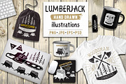 Lumberjack illustrations set, an Object Graphic by Lemon Workshop (Thumbnail 1 of 4)