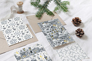 Winter House Christmas Digital Paper, a Pattern Graphic by Artmanata (Thumbnail 8 of 10)