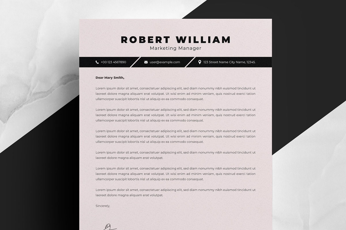 Neutral Toned CV Template preview 3