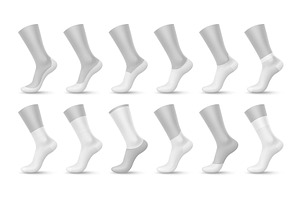 Realistic white woman socks, an Object Illustration by Buch&Bee