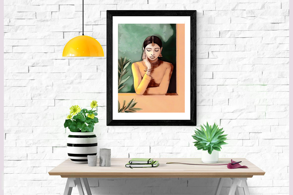 Watercolor woman practicing yoga, an Illustration by SketchArtStudio (Photo 5 of 5)