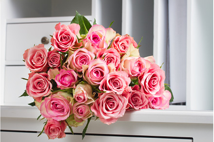 Pink blooming roses on wood, a Nature Photo by Neirfy