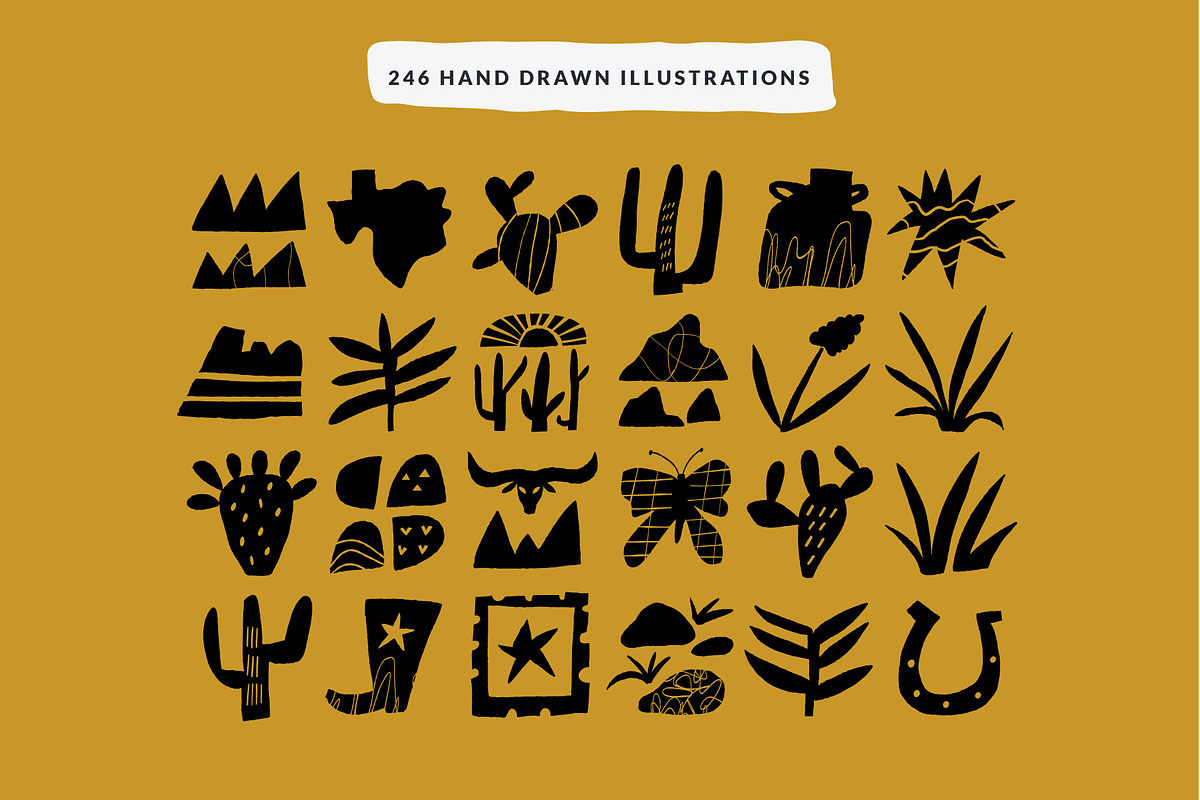 Texas Clipart | Hand Drawn Shapes, a Decorative Illustration by Favete Art (Photo 3 of 23)