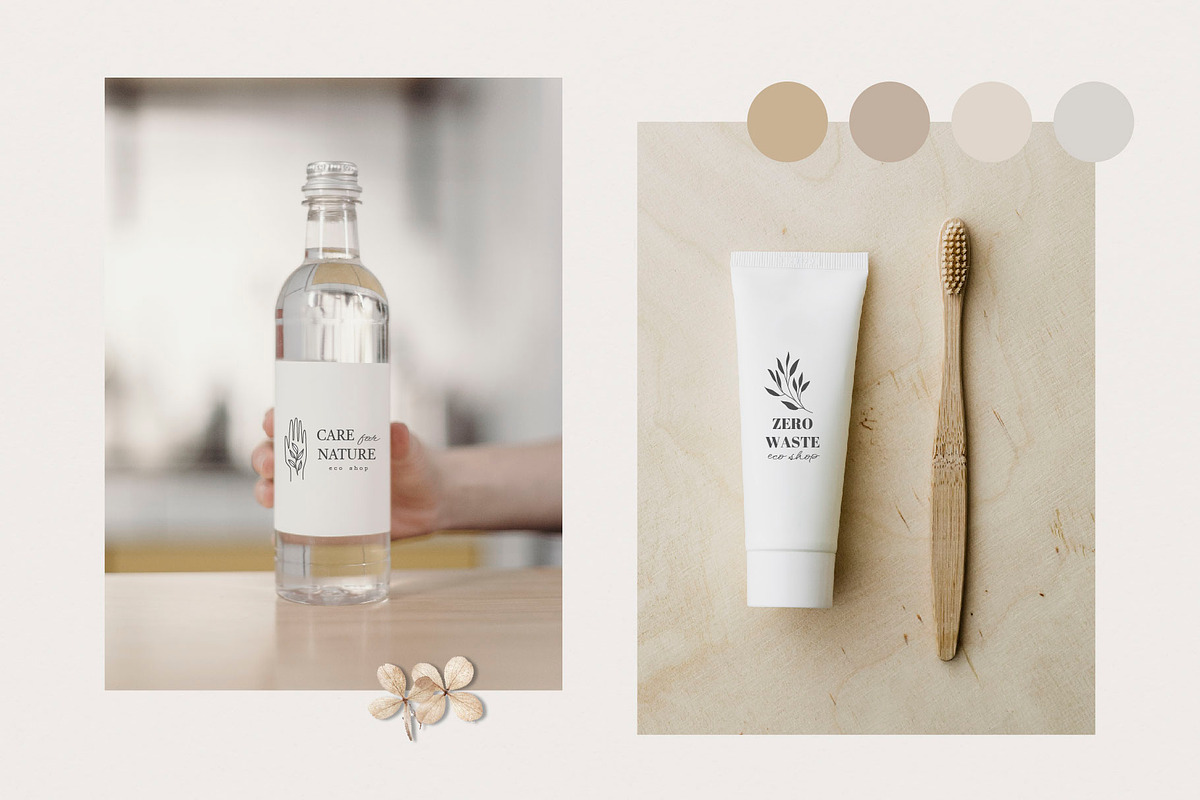 Eco Logo Templates - Zero Waste, a Branding & Logo Template by Katya_lu (Photo 3 of 11)