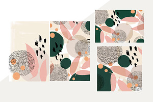 Organic Shapes Seamless Pattern Set