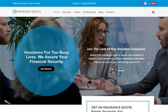 Insurance Agency WordPress Theme - Insurance Now Pro preview 6