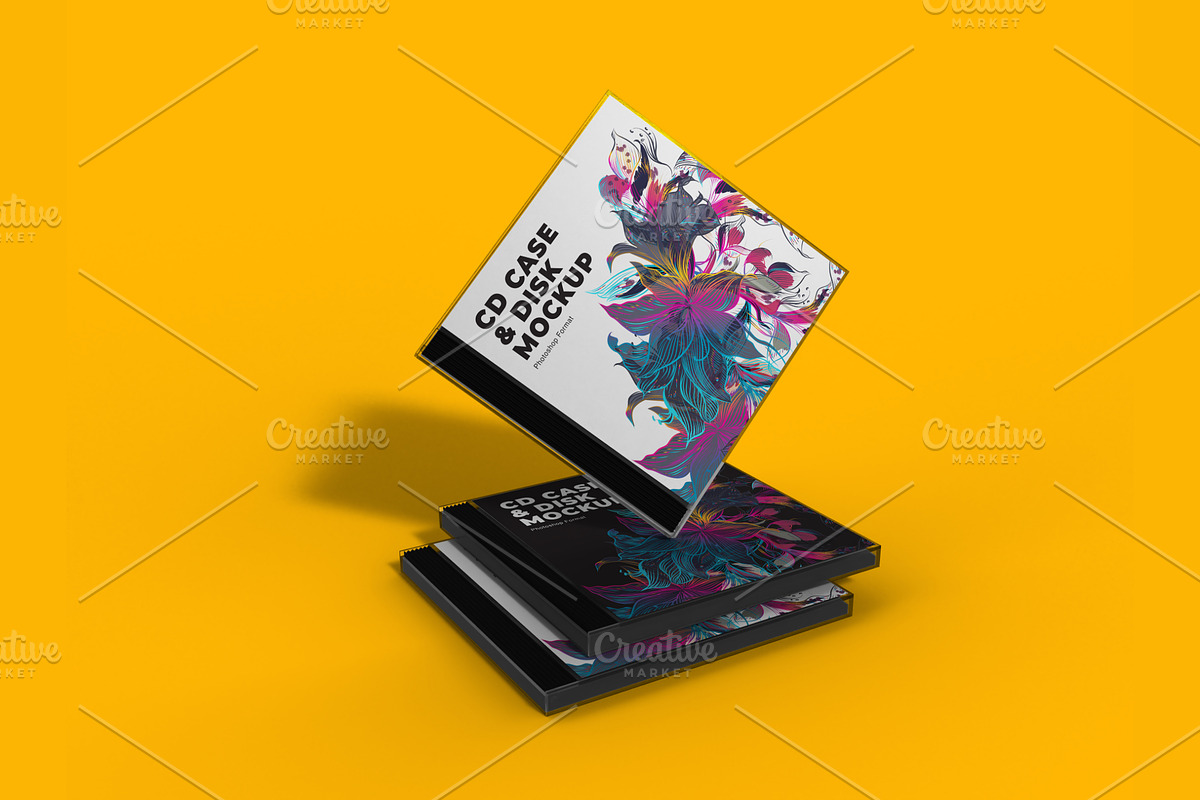 CD Case & Disk Mockup, an Advertising Mockup by Aprndy85 (Photo 2 of 3)