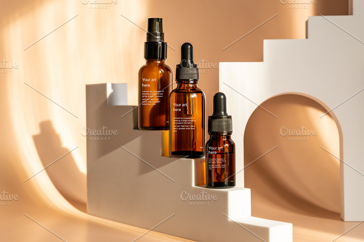 Skincare Mockups Beige, a Cups & Container Mockup by Miqdam Design Co. ® (Photo 2 of 3)