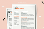 2 Page Resume Template / CV Template, a Resume Template by More Profesh (Thumbnail 2 of 9)