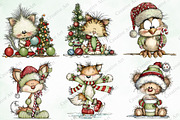 Whimsical Christmas Fluffy Animals, an Illustration by Creative Art (Thumbnail 7 of 10)