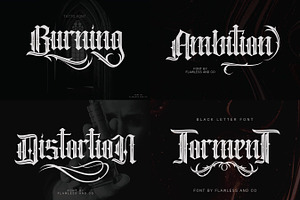 Blackletter Tattoo Font Bundle