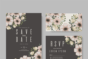 Wedding Invitation, save the date, an Invitation Template by Doodle_flower