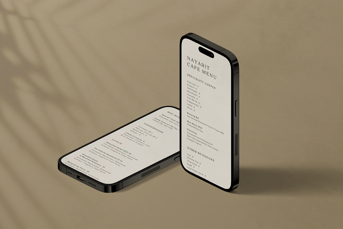 Digital Menu Template with QR Sign, a Marketing Template by Paraná Studio (Photo 4 of 5)