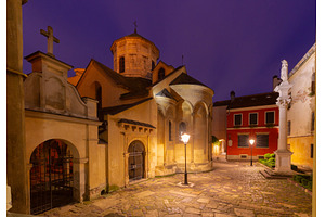 Armenian Cathedral at night in Lviv, an Architecture Photo by kavalenkava