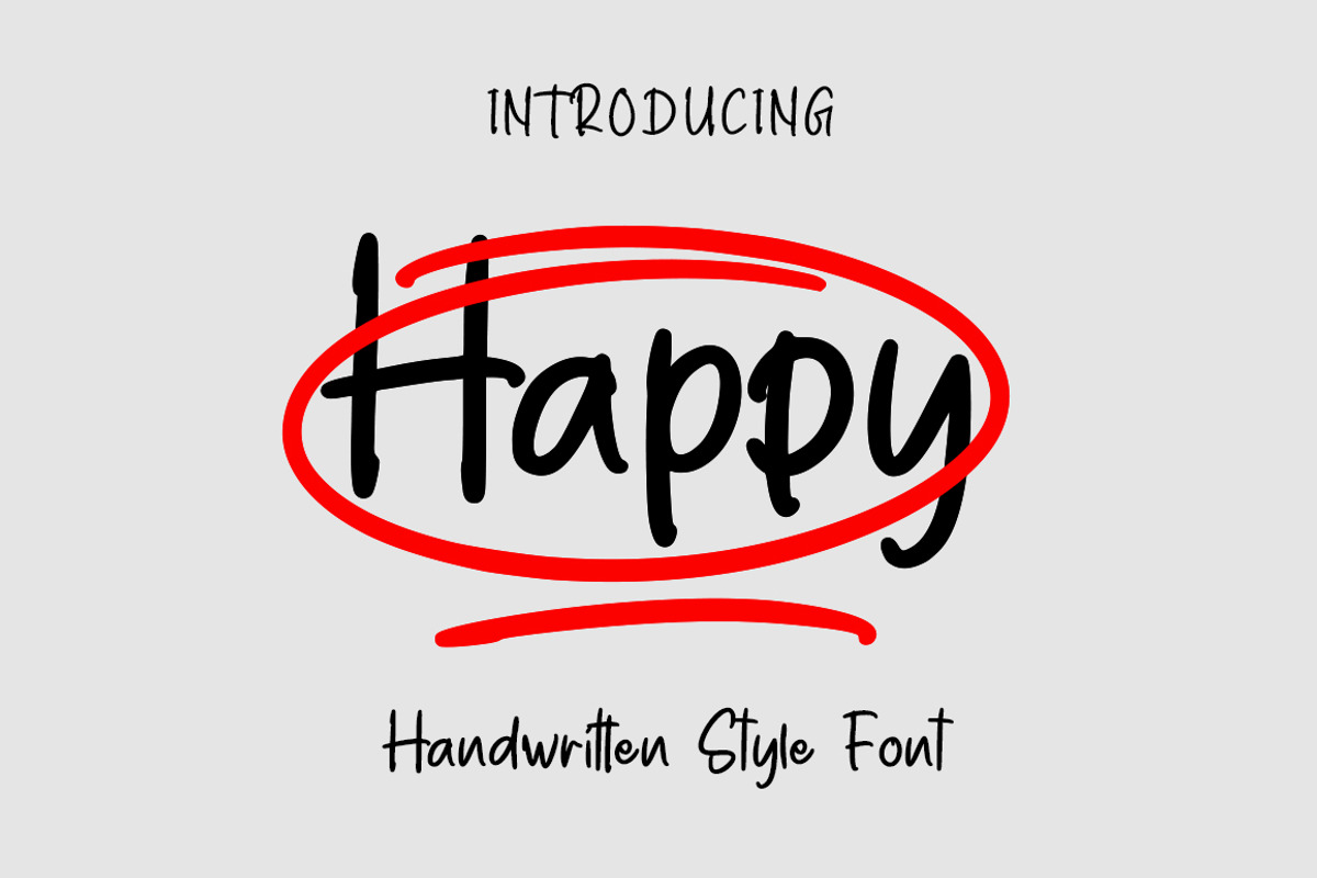 Happy, a Handwritten Font by Gatype (Photo 1 of 10)