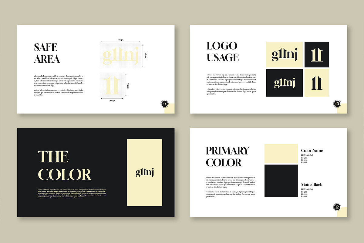Brand Guideline With Gold Accent, a Presentation Template by Mighty-Slide (Photo 4 of 6)