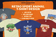 Retro Sport Animal T-Shirt Designs, a Sport Illustration by bazzier_graphik (Thumbnail 1 of 6)