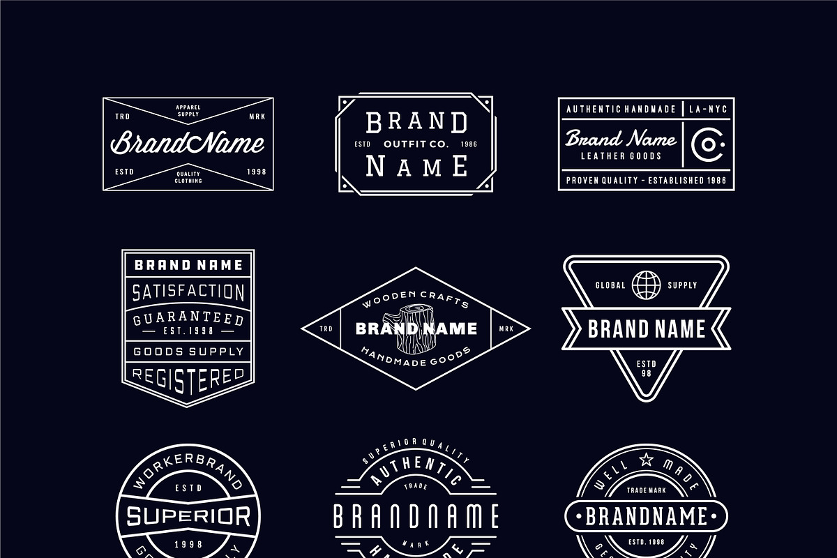vintage logo, badge, insignia, label, a Branding & Logo Template by Brainware Graphic (Photo 6 of 14)