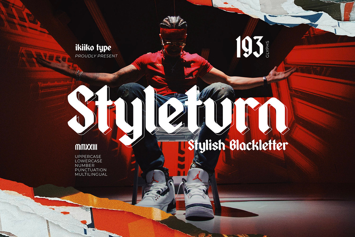 Styleturn - Stylish Blackletter, a Blackletter Font by ikiiko (Photo 1 of 7)