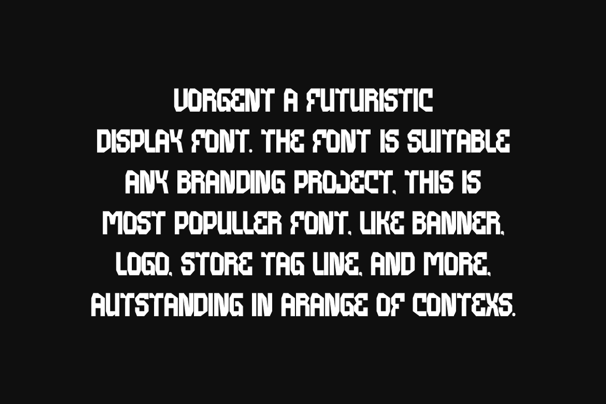 Vorgent - Techno Font, a Sans Serif Font by Iqsiart Studio (Photo 2 of 9)