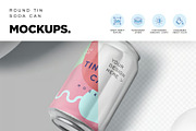 Round Tin Soda Can Mockups, a Product Mockup by megostudi0 (Thumbnail 4 of 7)