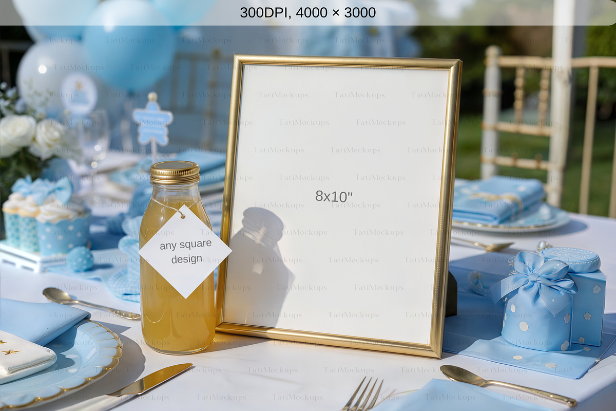 8x10 Table Sign Mockup, a Product Mockup by TatiMockup (Photo 2 of 4)