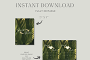 Greenery Wedding Invitation Template, an Invitation Template by InvitingStorys (Thumbnail 7 of 9)