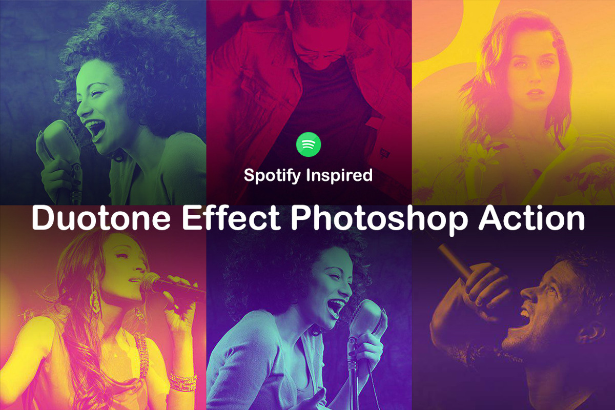 Duotone Effect Photoshop Action, an Action Add-On by Surjith SM