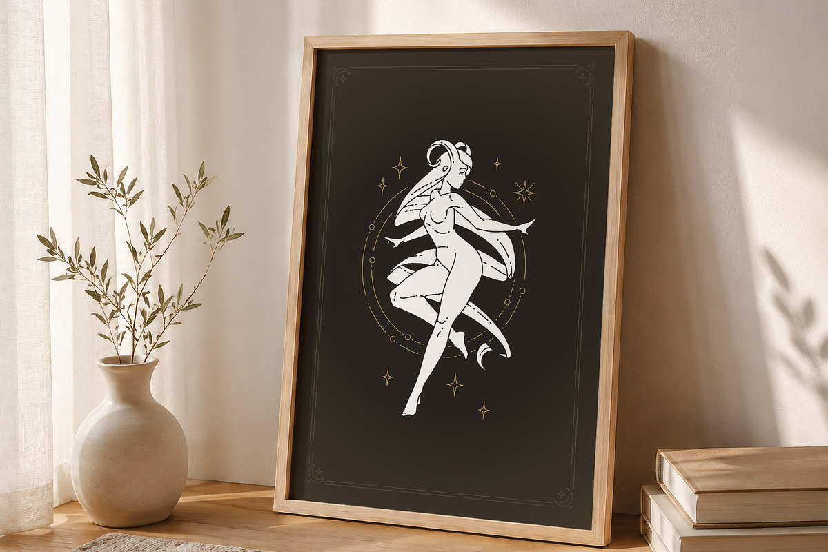 Mystical Aries Zodiac Wall Art, a Person Illustration by Vasya Kobelev (Photo 2 of 7)