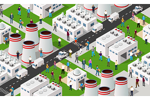 Isometric 3D illustration of the, an Illustration by AlexZeL