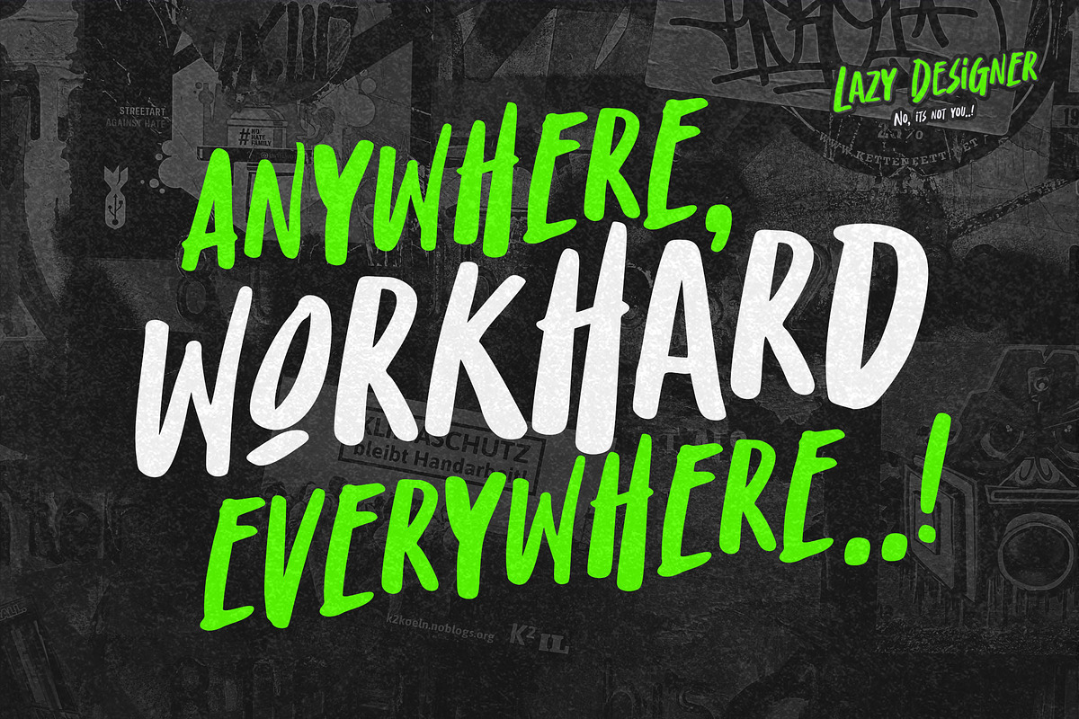Lazy Designer – Natural Handwritten, a Sans Serif Font by Almarkhatype (Photo 6 of 8)