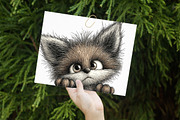 Whimsical Peeking Animal Clipart, an Illustration by Libby Wishes (Thumbnail 5 of 7)