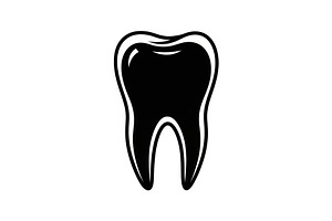 Human tooth dental silhouette, a Graphic by hafijul