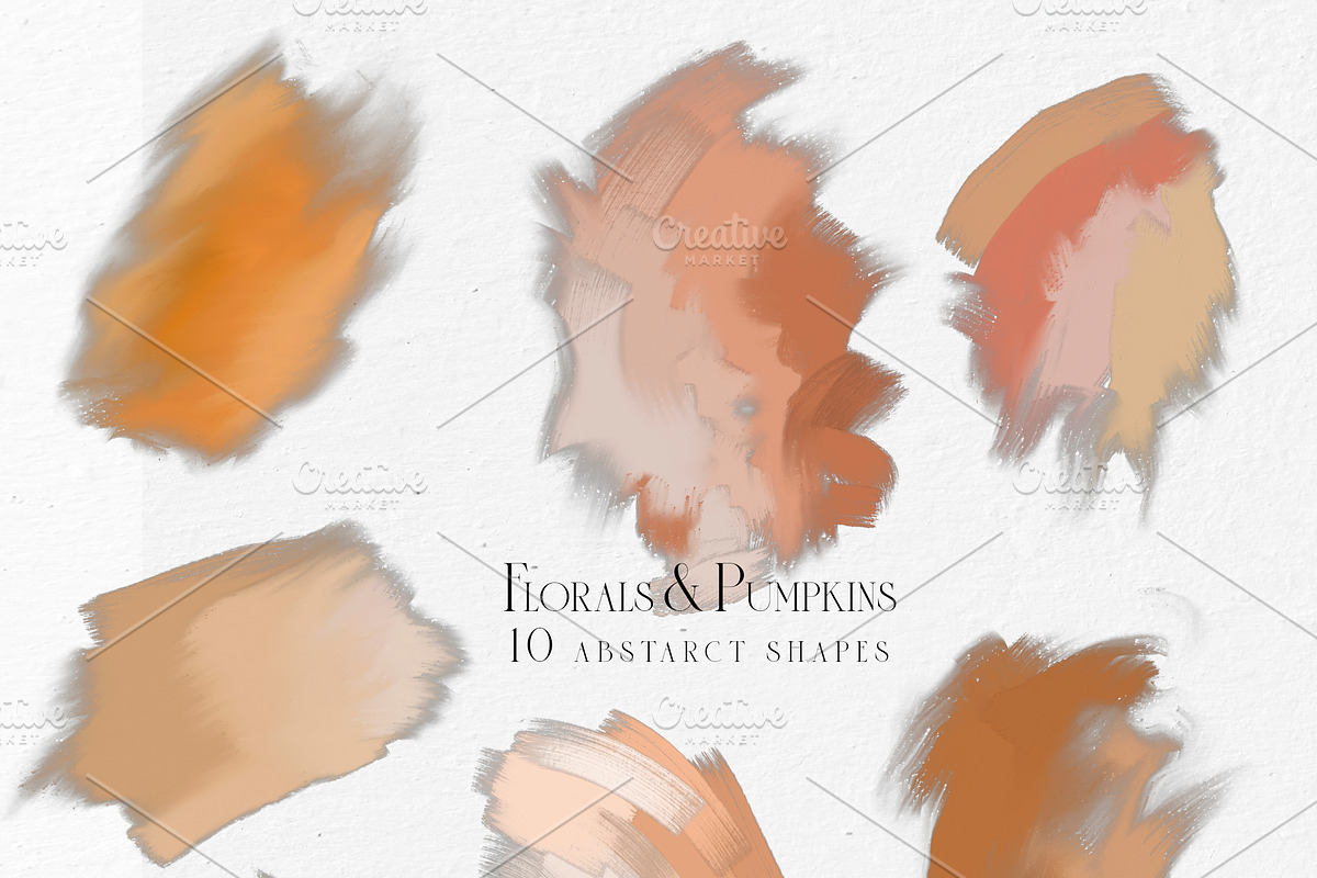 Florals & Pumpkins Fall Clip Art, a Decorative Illustration by whiteheartdesign (Photo 12 of 14)