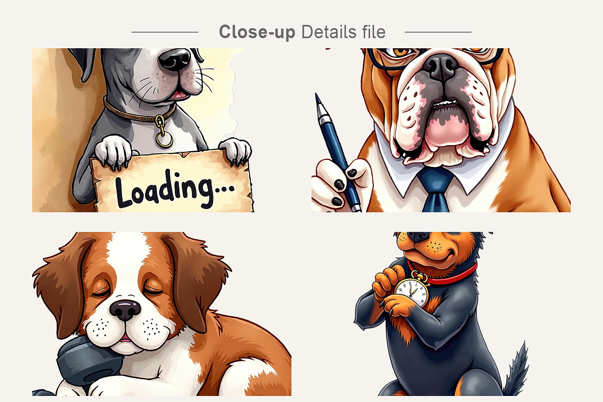 Sarcastic Dog Sublimation PNGs, an Illustration by Artnoy (Photo 4 of 8)