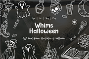 Whims Halloween Line Art, a Decorative Illustration by HunEyy (Thumbnail 1 of 8)