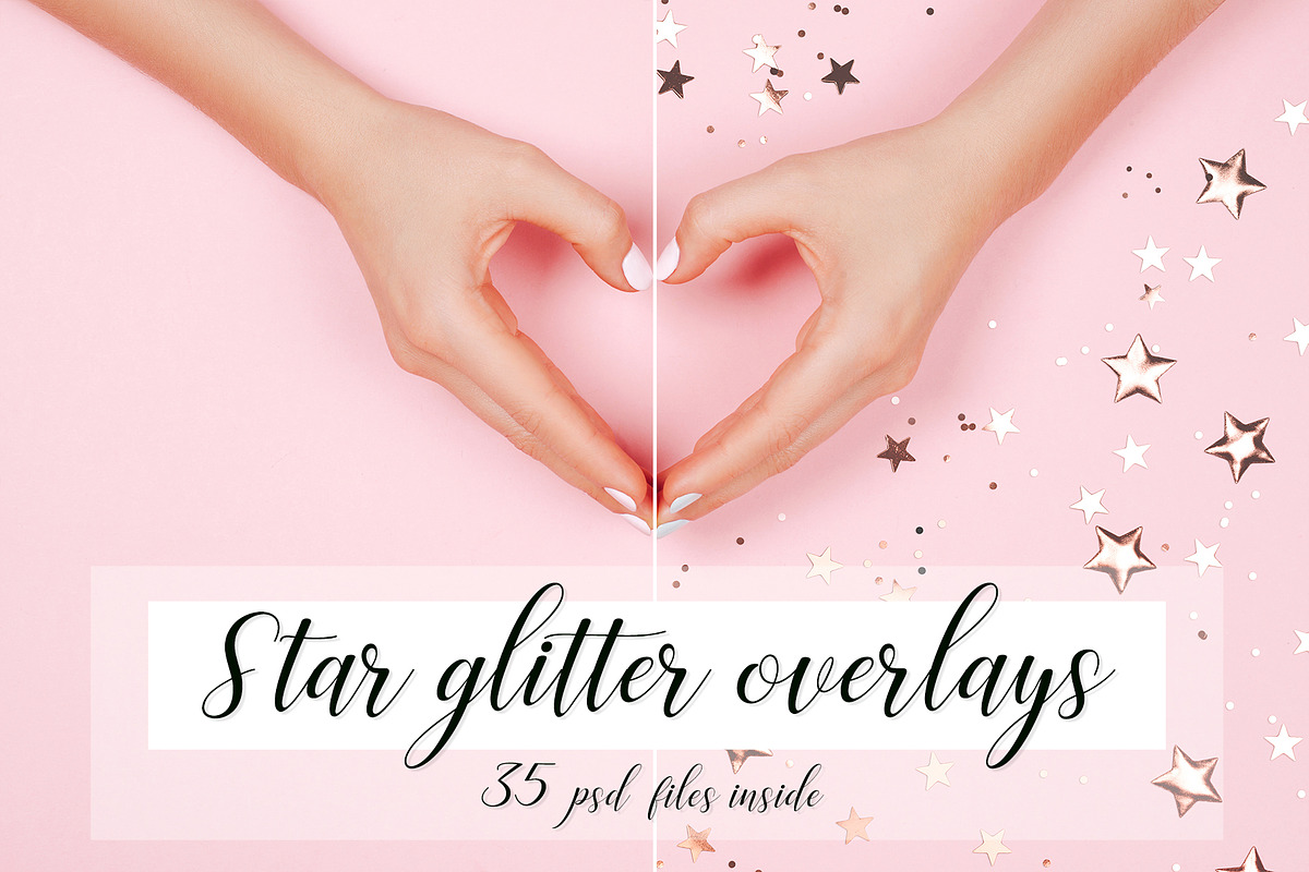 Star Glitter Overlays, a Background Graphic by Anna Efetova (Photo 1 of 8)