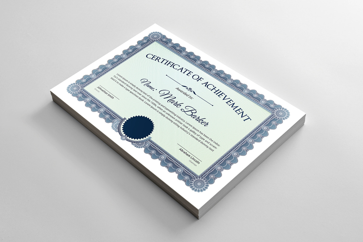 Certificate Word | PSD | AI, a Stationery Template by Curve Design (Photo 3 of 6)