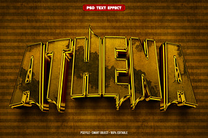 Athena 3D editable text effect, a Layer Style Add-On by Hello Muh