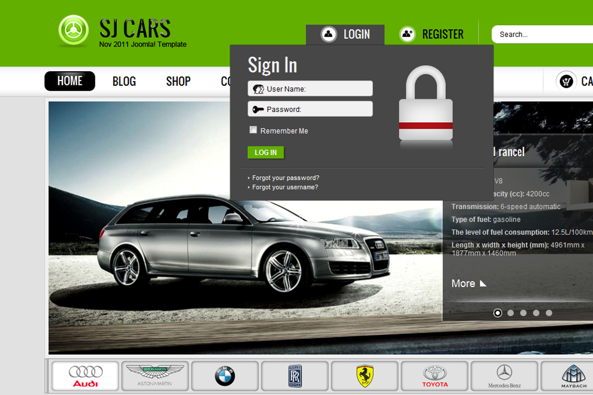 SJ Cars with VirtueMart supported, a Websites & App Template by YouTech (Photo 3 of 5)