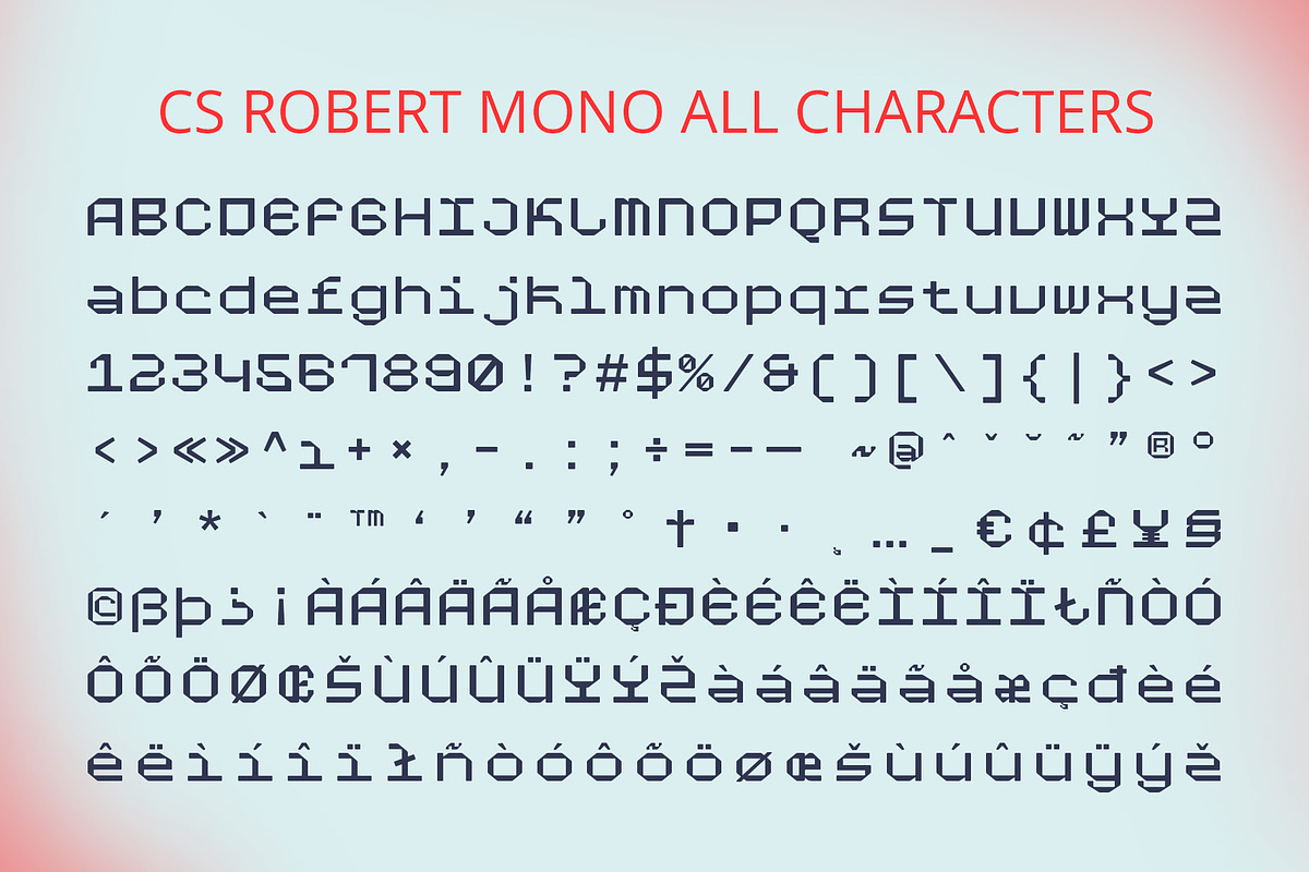 CS Robert Mono – Monospaced Font, a Sans Serif Font by Craft Supply Co. (Photo 8 of 8)
